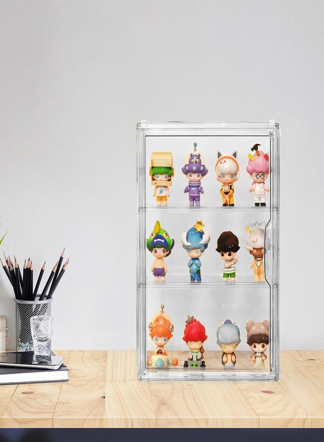 Cutora Acrylic Display Case for Figures, 3 Tier Clear Wall-Mounted Storage Organizer, Display Box with Magnetic Door, Dustproof Showcase Cabinet for Doll Action Figure Collectibles - Image 3